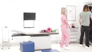 Nursey Nights - Role Play Gone Wild! Group Sex with Hot Blonde Bombshell