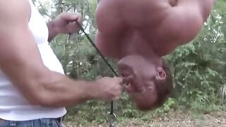 Bondage Suspension with Naughty Teen Slut - Old Man Fucks women in Rope Play