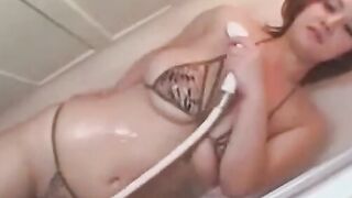 Asian Babe with Stunning Natural Boobs - Teasing Bathroom Masturbation