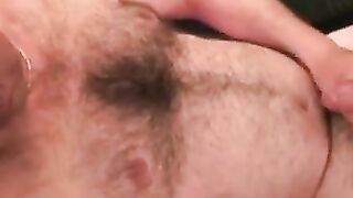 Hair Bear's Hairiest Chest Jerking Off - Close-Up Masturbation
