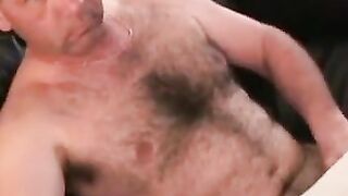 Hair Bear's Hairiest Chest Jerking Off - Close-Up Masturbation