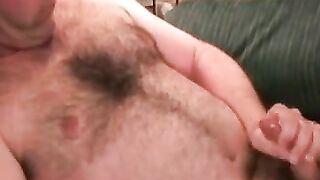 Hair Bear's Hairiest Chest Jerking Off - Close-Up Masturbation