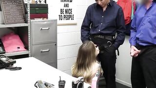 SexyAileenAnne" - Horny Female Officers Punish Shoplifter With Hot Lesbian Threesome
