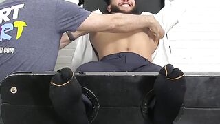 Latino Hunk's Bondage Bound Fetish Fun with Breath-Taking Giggling