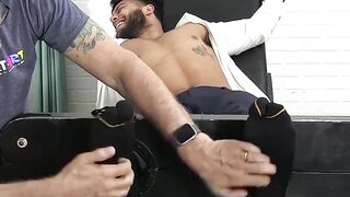 Latino Hunk's Bondage Bound Fetish Fun with Breath-Taking Giggling