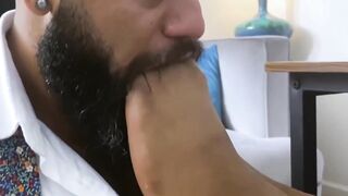 Black Stud Loves White Feets! Foot Fetish Porn with Big Black Dick