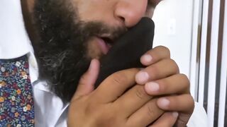 Black Stud Loves White Feets! Foot Fetish Porn with Big Black Dick