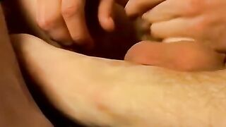 Twinks Foot-Job with Creampie Finish