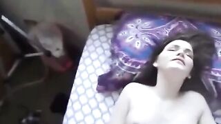 Interracial Passion - Old Man Fucks barely legal Blonde With Big Natural Boobs