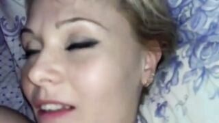 Hot Blonde Teen Gives Her Boyfriend A Surprise Deepthroat And Swallow Job