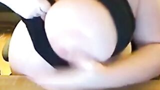 Big-Titty MILF Plays with Her Massive Breasts