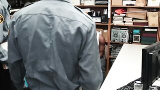 Ebony Thug Gets Bareback Anal Gang-Banged By Police Officers