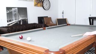 Stepmom's Pool Table Trade - Step-Mother Fucks Her Son In Law For A Blowjob