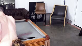 Stepmom's Pool Table Trade - Step-Mother Fucks Her Son In Law For A Blowjob