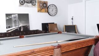 Stepmom's Pool Table Trade - Step-Mother Fucks Her Son In Law For A Blowjob