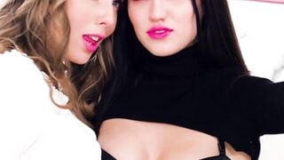 Lesbian Couple Capture Intimate Moments Before Passionate Sex