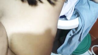 Petite-Latino Girl Rides A Huge Dick In The Bathtub - Old Man's Fantasy