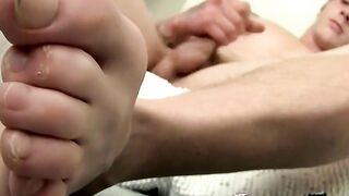 Tattooed Twunk Jerking Off And Erupting A Massive Load