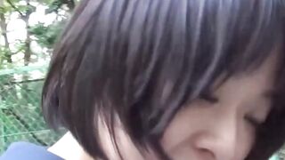 Petite college girl's Wet Pantie Adventure - Close-Up View of Asain Cutie