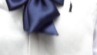 Petite college girl's Wet Pantie Adventure - Close-Up View of Asain Cutie