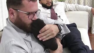 Foot Worship - Beard Fetish with Latin Stud