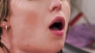 Authentic Lesbian Experience - Transgender Teenager Gives Blonde Babe Her First Anal