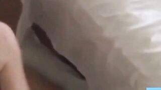 Nerd Girl webcam blow job - Geek girl licks her nerdy glasses before sucking cock