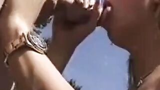 Outdoor Swede Amanda Fucks Herself With A Dildo And Blows For The Camera