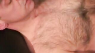 Hairy Hunk's Masturbating Solo - Close-up View of His Massive Dick