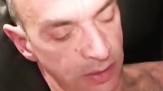 Hairy Hunk's Masturbating Solo - Close-up View of His Massive Dick