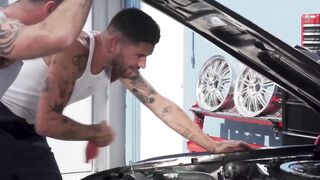 Double Penetration Garage Fucks - Chris Dammed & Vince Parker Fucking Hard On Jake Nicolas