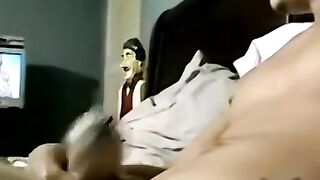 Hunk's Solo Masturbation Session Showcases Muscular Body & Big Load