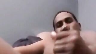Black Amateur Stroking Small Dick To Satisfying Orgasm