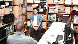 Asian Thief Gets Rough Anal Pounding From Hunk With Big Dick