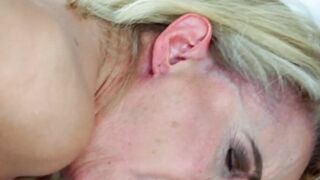 Grandma Loves Girl" or "Lesbians of Age", featuring actresses Nikki Darling (old) & Ava Devine (mature), tagged #lesbo-hd, oldnannies, girl-