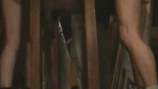全裸でギロチン拘束され精液便所にされる先輩OL