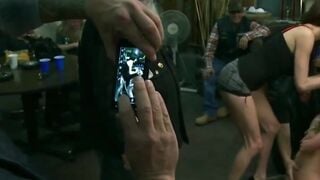 Bondage Bikers Gangs Up On Blonde Beauty - Scene #1