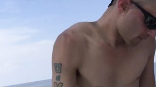 Bare-Assed Bros" - Anal Sex on Beach with Toys & Creampie Finish For Couple's Vacation