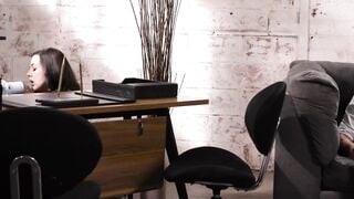 Secretary Sucks Boss's Dick in Office - POV Blowjob with Facial