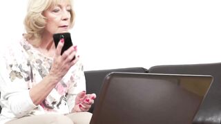 Grandma's Mature Vagina Gets A Delivery Man To Fill It Up