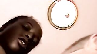 Black Amateur Teen Throat-Fucked by Older White Guy
