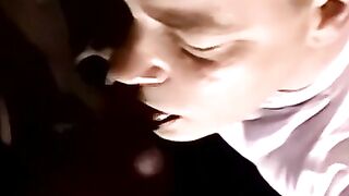 Black Amateur Teen Throat-Fucked by Older White Guy