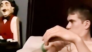 Straight Stud Flashing Big Black Dick Before Deepthroat Blowjob