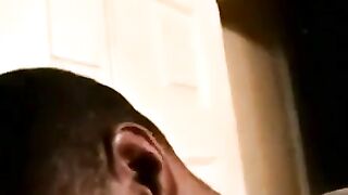 Straight Stud Flashing Big Black Dick Before Deepthroat Blowjob