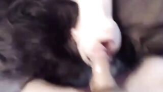 Sexy Girl Gives Blowjob and Fucks Hard on Webcam