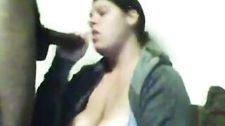 BBW POF Hookup with Lacey - Interracial Blowjob Webcam Session