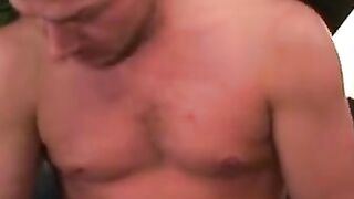 Amateur works fat curved cock till explosion