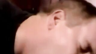 Young Jason moans as his tongue milks his dripping shaft