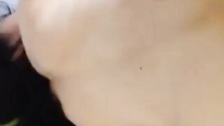 Close-up of my Asian MILF pussy being filled up POV-style
