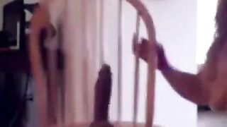 Dirty Talk and Orgasm with Dildo on Webcam
